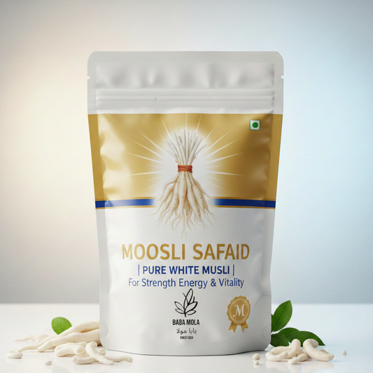 Moosli Safaid | Pure White Musli for Strength, Energy & Vitality - 50gm