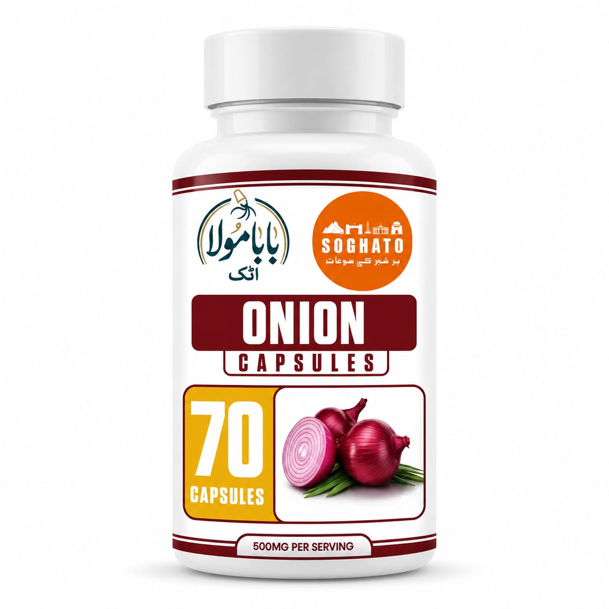 Onion Capsules – Natural Antioxidant Support for Heart, Immunity, Hair & Overall Wellness