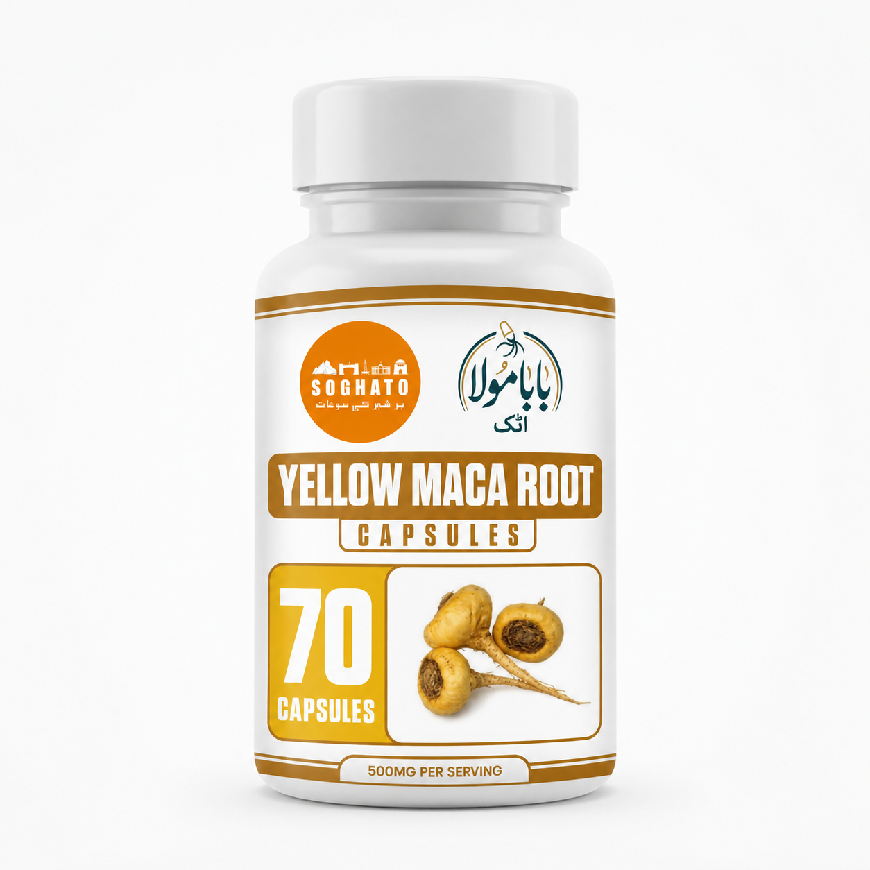 Yellow Maca Root Herbal Capsules – Energy, Vitality & Wellness Support