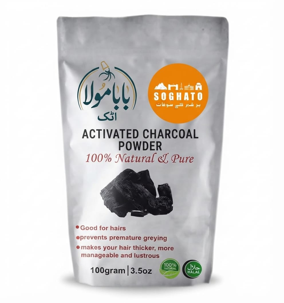 100% Pure Activated Charcoal Powder for Face, Skin & Hair Care